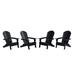 Highland Dunes Klingler Folding Adirondack Chair Plastic/Resin in Black | 37.8 H x 32.2 W x 37.2 D in | Wayfair 4F9D3FFDEE3D4B01AD2D5451921A8045