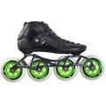 Atom Luigino Strut 4 Wheels Inline Skate Package (Matrix 90mm 8 (7 Men s) Black SWISS)