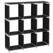 HiMiss 3-Tier 9-Cube Storage Rack Steel Staircase Organizer DIY Storage Shelf Closet Organizer