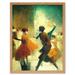 1950 s Jazz Club Dancers Degas Style Painting Art Print Framed Poster Wall Decor 12x16 inch