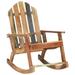 Dcenta Garden Rocking Chair Reclaimed Wood Armchair for Living Room Patio Balcony Backyard Outdoor Furniture 27.6 x 35.4 x 38.2 Inches (W x D x H)