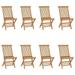 Dcenta 8 Piece Garden Chairs Teak Wood Folding Outdoor Dining Chair Set for Patio Backyard Poolside Outdoor Furniture 18.1 x 24.4 x 35.4 Inches (W x D x H)