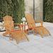 Dcenta Patio Adirondack Chairs with Footrests 2 pcs Solid Wood Acacia