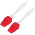 2pcs Grilling Set Bbq Sauce Brush Silicone Sauce Brush Bbq Set Hair Brush Set Blush Set Silicone Brush Barbecue Sauce Brush Basting Brush Food Brush Butter Oil Brush Pearlescent