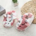 Herrnalise Winter Warm Children Cotton Slippers Indoor Cartoon Cows Casual Fashion Slippers