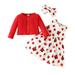 ZRBYWB Toddler Girl Outfits Cartoon Print Princess Dress Long Sleeve Coat Tops Outfits Baby Clothes