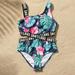 Shldybc Toddler Baby Girl Swimsuit Sleeveless Leaves Print Bikini Tankini Swimsuit Infant Swimwear One Piece Bathing Suits for Girls Girls Swimsuit on Clearance(11-12 Years Green)