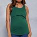 Shldybc Maternity Summer Cool Sleeveless Nursing Tank Tops Breastfeeding Shirts Maternity Tank Tops on Clearance(L Green)