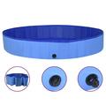 Dcenta Foldable Dog Bath Swimming Pool PVC Collapsible Pet Bathing Tub Portable Large Small Cat Dog Pet Bathtub for Indoor and Outdoor Blue 78.7 x 11.8 Inches (Diameter x H)