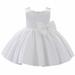 Kids Girls Casual Dresses Flower Girls Bowknot Tutu Dress For Kids Baby Wedding Bridesmaid Birthday Party Pageant Formal Dresses Toddler First Baptism Christening Gown 1st Birthday Dress