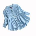 Girl Short Toddler Kid Baby Girls Denim Ruched Long Sleeve T-Shirt Tops Blouse Clothing Cute Outfits for Teen Boys