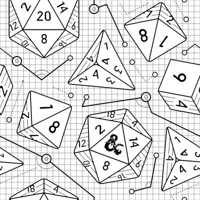 White Dungeons & Dragons Peel and Stick Wallpaper by RoomMates