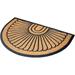 GxIne 24 x 36 Half Round Natural Coir and Rubber Doormat - Natural Fibers - Outdoor Doormat - Keeps Your Floors Clean - Decorative Design - Brush Coir