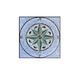 Square Compass Rose Nautical Marble Mosaic Medallion Flooring Tiles. Customization Available, Handcrafted & Handcut Roman Mosaics