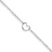 FB Jewels 14K White Gold Double Strand Heart Anklet