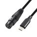 ALSLIAO USB-C Type-c Male to 3Pin XLR Female Microphone Audio Cable Adapter Line 10FT