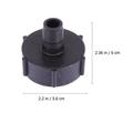 Ibc hose connector 2pcs Adapter Plastic Coarse Thread IBC Hose Connector 20mm 3/4 Inch Water Tanks Ton Barrel Quick Connect Replacement (Black)