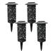 PRINxy Bright Solar Lights 4 Pack Color Changing+Warm White LED Solar Lights Outdoor IP67 Waterproof Solar Lights Solar Powered Garden Lights For Walkway Black A