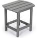 Nalone Outdoor Side Table HDPE Adirondack End Table Weather Resistant Small Patio Table Outside Furniture for Garden Pool and Yard(Rectangular Gray)