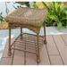 Wicker Lane Outdoor Honey Wicker Patio Furniture End Table - Honey