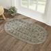 VHC Brands Celeste Farmhouse 27 x48 Accent Rug Grey Recycled Plastic (PET) Geometric Water-Resistant Oval Floor Decor