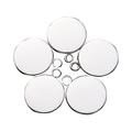 50pcs 12mm Stainless Steel Round Pendant Trays DIY Jewelry Accessories for Necklace Bracelet Sliver Outside 14mm Inside 12mm Basin Weld Flat Ring