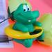 Bath thermometer Floating Bath Thermometer Cartoon Animal Shape Tub Thermometer for Baby Toy Bathtub Swimming Pool (Crocodile)