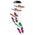 Solar Wind Chimes Light Solar Wind Chimes Light Garden Butterfly Solar Lights 120mAh Decorative Wind Chime Colorful Light Waterproof Solar Hanging Lamp with Bells for Garden Home Yard Lawn Decor