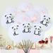 10pcs/Set 12inch Panda Printed Latex Balloon Sequins Balloons Kits Home Decor for Party Birthday (5 Panda Ballons+5 Rose Gold Sequin Ballons)