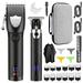 Gecheer Men Hair Clippers Cordless Barber Hair Cutting Machine Kit Haircut Grooming Set LEDs Digital Display Built-in High Capacity Rechargeable Cell
