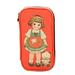 Farfi Pouch Box Cartoon Multifunction Doll Girl Pattern Women Makeup Bag for Work (Red)