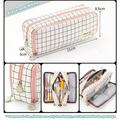 Angoo Double Sided Pen Bag Pencil Case Special Macaron Color Dual Canvas Pocket Storage Bag Pouch Stationery School Travel A6899
