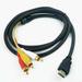 5ft Video Cable HDMI to RCA Audio AV Adapter Male M/M 3-RCA DVD HDMI 1080P for HDTV