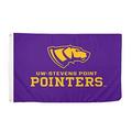 University of Wisconsin Stevens Point NCAA 100% Polyester Indoor Outdoor 3 feet x 5 feet Flag