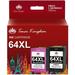 64XL Black/Color Combo Pack High Yield Replacement for HP 64XL Ink Cartridge Combo Pack | Works with HP Envy Photo 7858 7855 7155 6255 6252 7120 6232 7158 7164 7255e 7955e 7958e Printer (2 Pack)