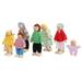 Wooden Dollhouse Family Set Mini People Figures Dollhouse Dolls Wooden Doll Family Pretend Play Figures Accessories For Girls Toddler Kids Pretend Dollhouse Toy