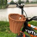 Woven Bike Basket for Adult and Kids Handlebar Bike Waterproof Storage Bicycle Basket Kids Bicycle Accessory Woven Bike Basket for Adult and Kids Handlebar Bike Waterproof Storage Bicycle Baske