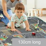 Temacd Game Mat Non-deformed Plastic Thickened City Traffic Parking Lot Picnic Mat Toy for Kids C