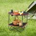 BENTISM Folding Portable Camping Table Fabric Steel Outdoor Table Storage & Bag