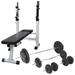 Dcenta Workout Bench with Weight Rack Barbell and Dumbbell Set198.4 lb
