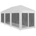 Dcenta Outdoor Party Tent with Mesh Sidewalls Patio Gazebo Canopy Steel Frame Camping Sun Shade Shelter for Backyard Wedding Shows BBQ Festival 29.5ft x 9.8ft x 8.4ft (L x W x H)