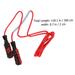 Skipping rope Fitness Adjustable Handle Skipping Rope Steel Wire Jump Rope for Children Students Adults (Black and Red)