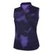 Monterey Club Women s Two Tone Dot Printed Sleeveless Sport Golf Polo Shirt #2605