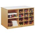Childcraft Mobile Double-Sided Storage Unit 12 Assorted Color Trays 47-3/4 x 23-3/4 x 30 Inches