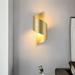 Creative light luxury 1Pc Creative Light Luxury Wrought Iron Wall Lamp Bedside Wall Lamp Modern Simple Bedroom Wall Lamp Corridor Staircase Lamp Without Battery (Golden)