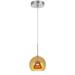 Cal Lighting Integrated Dimmable LED Double Glass Mini Pendant Light - Amber & Yellow - 6W - 450 Lumen & 3000K