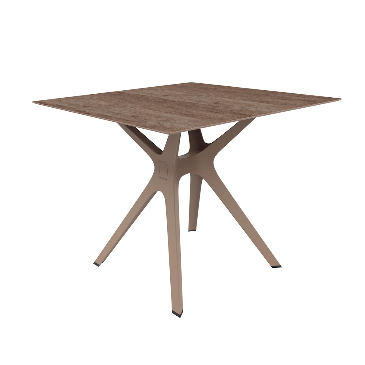 Resol VELA S Quadratischer Tisch Indoor, Outdoor 90x90 Sand Fuß - Eschen Eiche Tischplatte Image