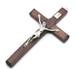 Whoamigo Wooden Christ Jesus Statue Religious Prayer Crucifix Pendant for Cross Suffering 5PCS