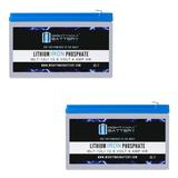 12V 7AH Lithium Replacement Battery Compatible with Home ADT Security Alarm Sys. - 2 Pack