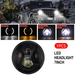 1pcs For Chevrolet Bel Air 7 inch Round LED Headlight High/Low Beam 6000k